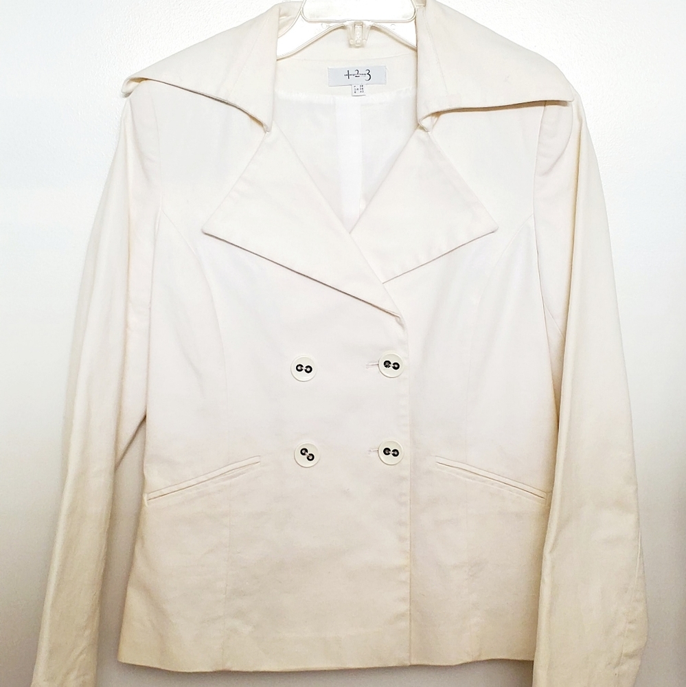 White Canvas Blazer